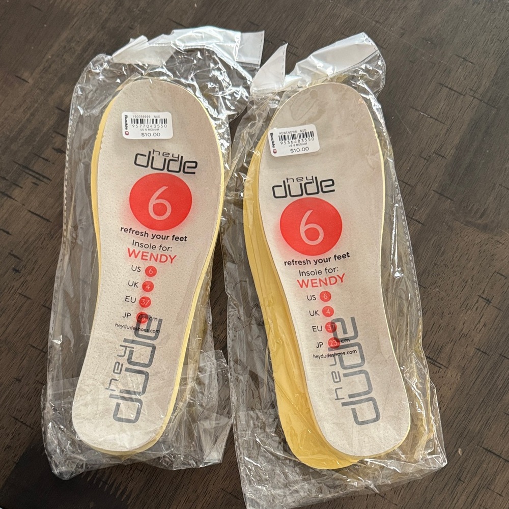 *LAST CHANCE! Soon to be donated. Hey Dude Wendy Size 6 Insoles *NEW
